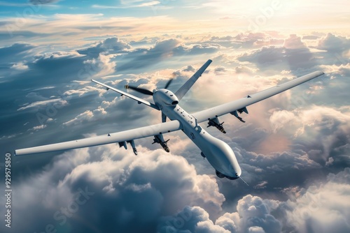 A commercial airliner soaring above the cloud layer