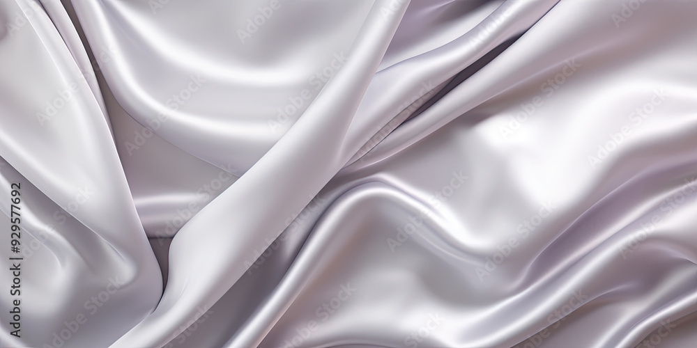 A close-up shot of draped silver silk fabric, showcasing its luxurious texture and smooth, shiny surface. A close-up shot of draped silver silk fabric, showcasing its luxurious texture and smooth, shiny surface.