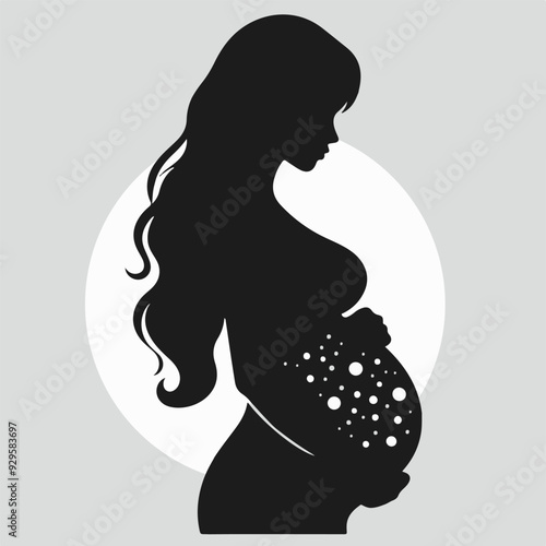 Illustration of a pregnant woman