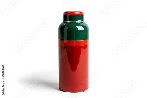 Thermos bottle isolated on white background. Insulated drink container