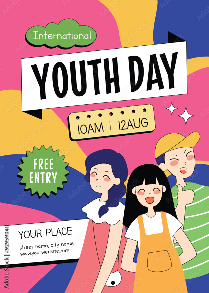 Obraz premium Youth Day Flyer