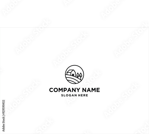 Country House logo vector stock illustration