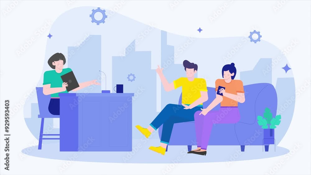 business consultation illustration animated video business consultation illustration animated video