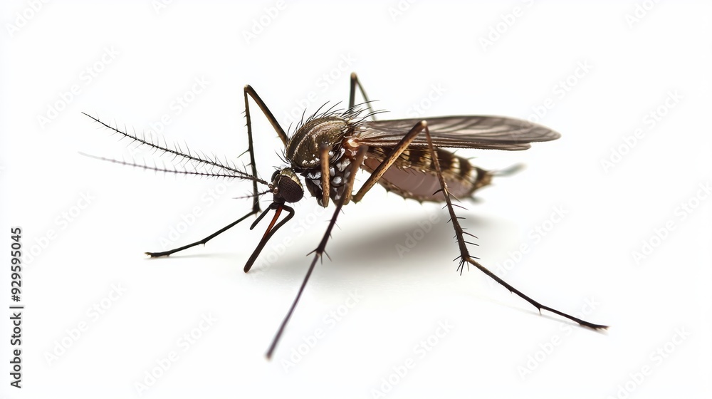 Haemagogus mosquito on a white background Haemagogus mosquito on a white background