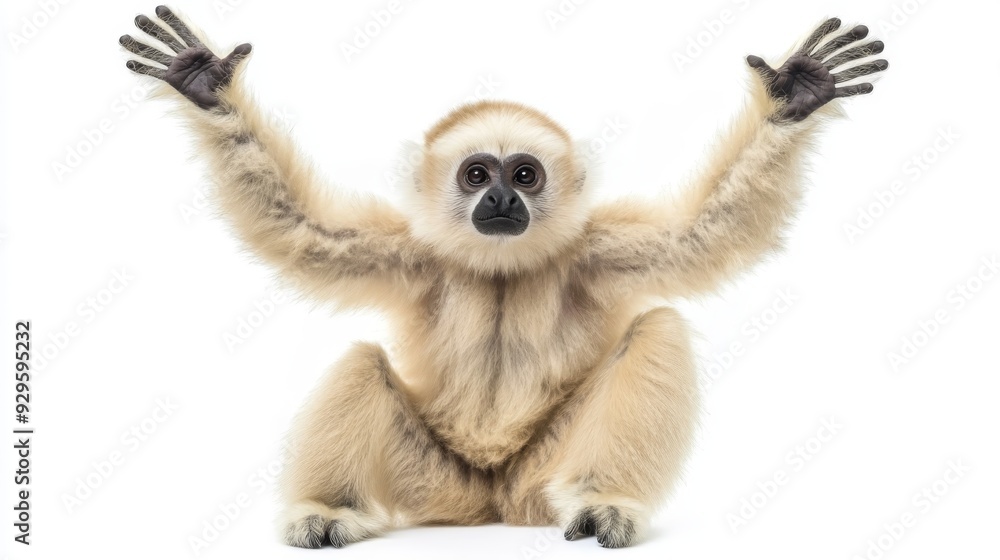 white background gibbon image white background gibbon image