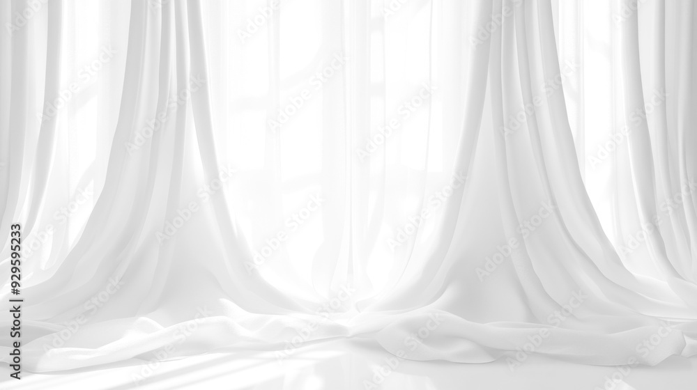Soft white curtains background for graphic design or wallpaper. Soft white curtains background for graphic design or wallpaper.