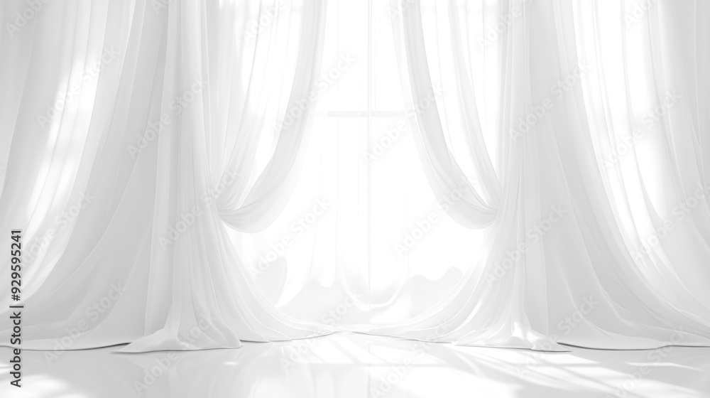 Soft white curtains background for graphic design or wallpaper. Soft white curtains background for graphic design or wallpaper.