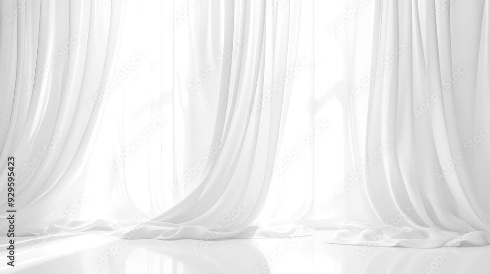 Soft white curtains background for graphic design or wallpaper. Soft white curtains background for graphic design or wallpaper.