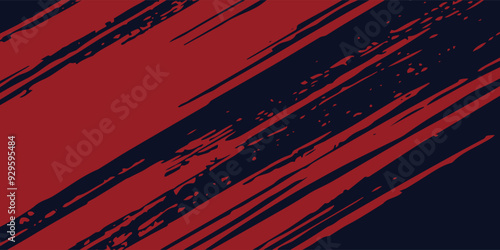 Red halftone dots blue color pattern gradient grunge texture background. Dot pop art comic sport arts