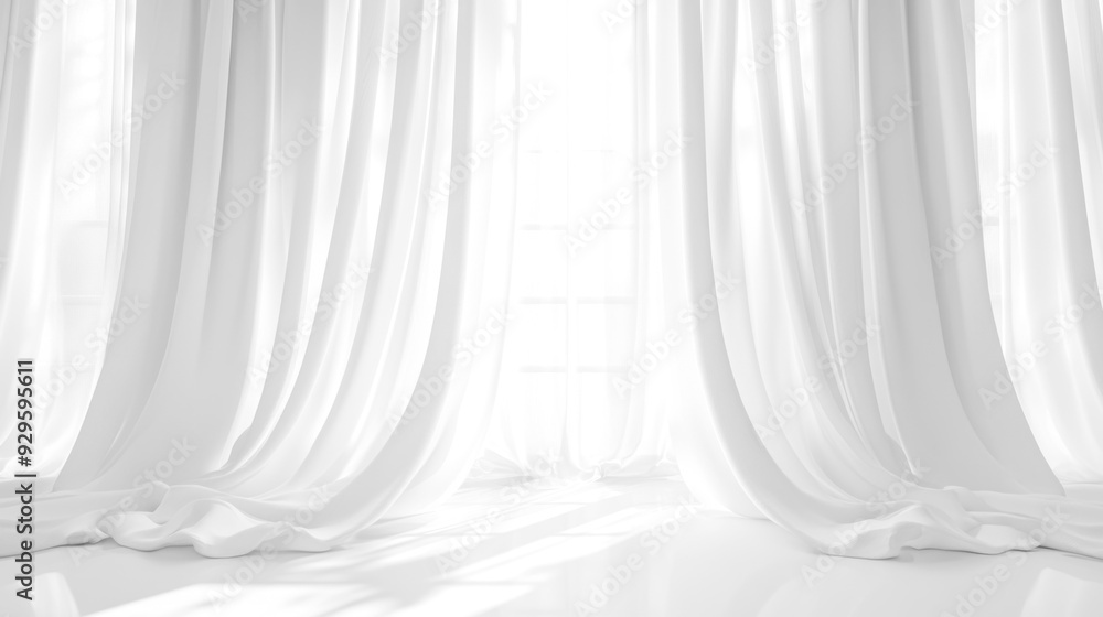 Soft white curtains background for graphic design or wallpaper. Soft white curtains background for graphic design or wallpaper.