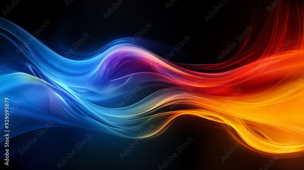 wave of dark blue, orange, and red against a black backdrop, creating a dynamic contrast with fluid, flowing shapes suggesting movement and depth wave of dark blue, orange, and red against a black backdrop, creating a dynamic contrast with fluid, flowing shapes suggesting movement and depth