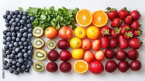 Rainbow of Fresh Fruits