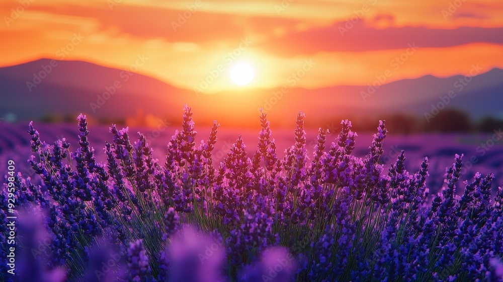 Fototapeta premium Lavender Sunset
