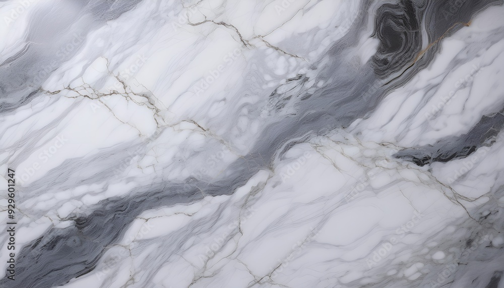 Obraz premium White marble surface with subtle gray veining