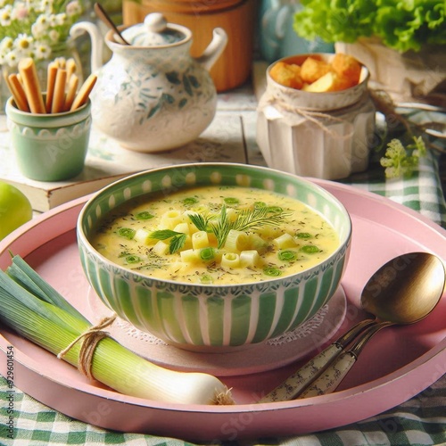 Käse Lauch Suppe photo