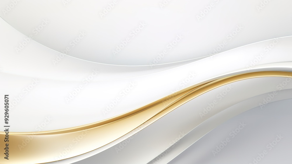 Abstract white and gold wave background. Abstract white and gold wave background.