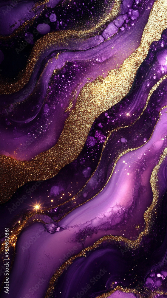 purple and gold marble texture with intricate veining, creating a sophisticated and elegant appearance ideal for upscale design and opulent settings purple and gold marble texture with intricate veining, creating a sophisticated and elegant appearance ideal for upscale design and opulent settings
