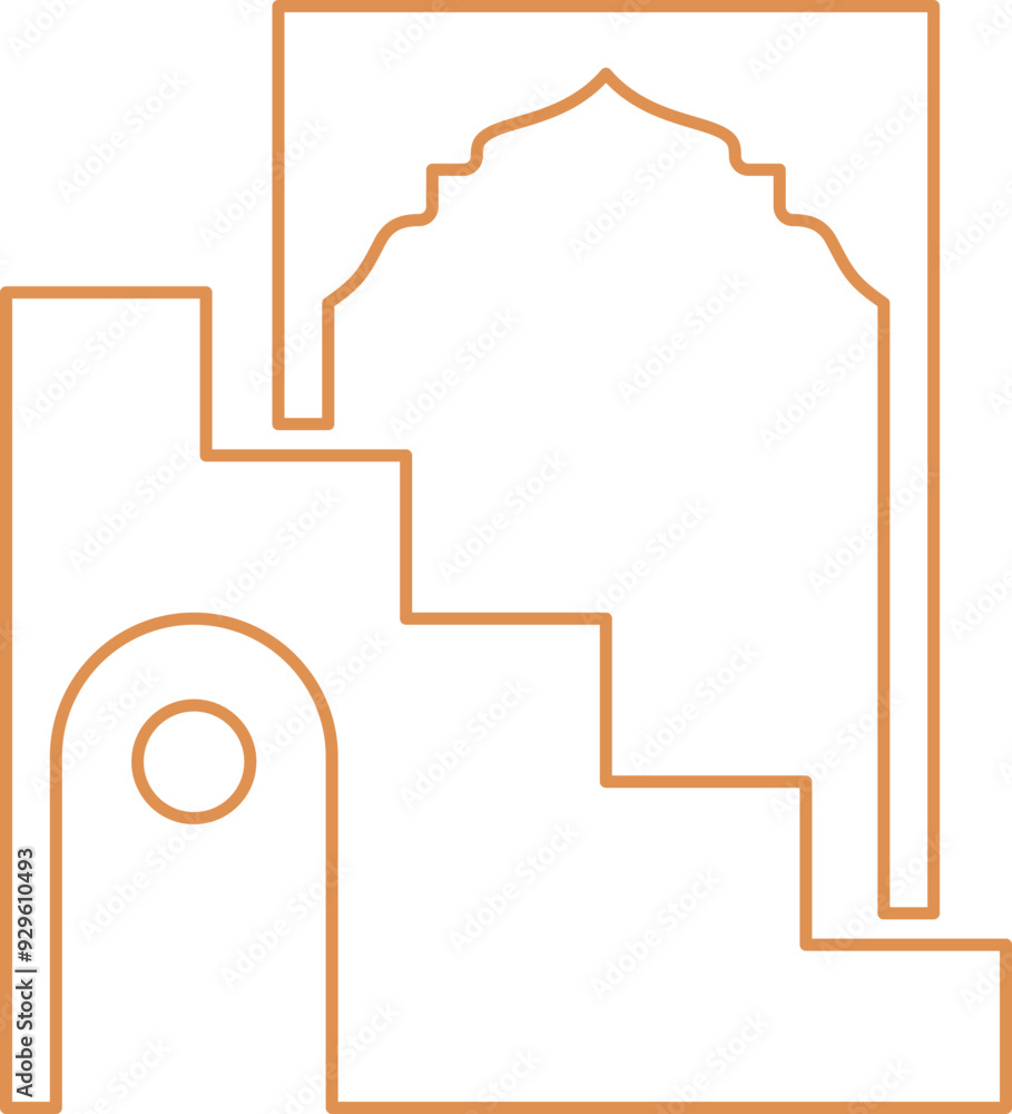 Desert Arcitectural Outline Element Desert Arcitectural Outline Element