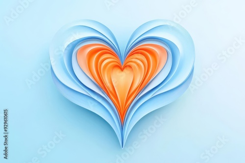 Abstract depiction of a heart radiating hope, calmness, and a godly presence, Hope Calmness Godly, Heartfelt divinity