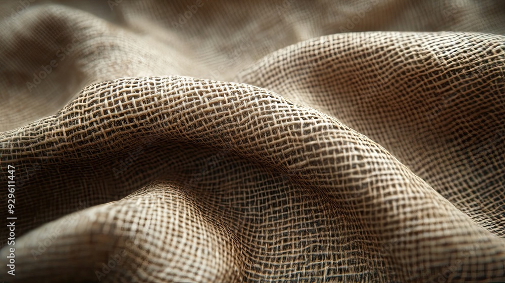Close-up of Brown Woven Fabric with Rough Texture Close-up of Brown Woven Fabric with Rough Texture