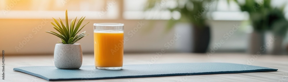 A tranquil morning routine with a yoga mat, a balanced breakfast, and a wellness journal, symbolizing the integration of balance and prevention in daily life A tranquil morning routine with a yoga mat, a balanced breakfast, and a wellness journal, symbolizing the integration of balance and prevention in daily life