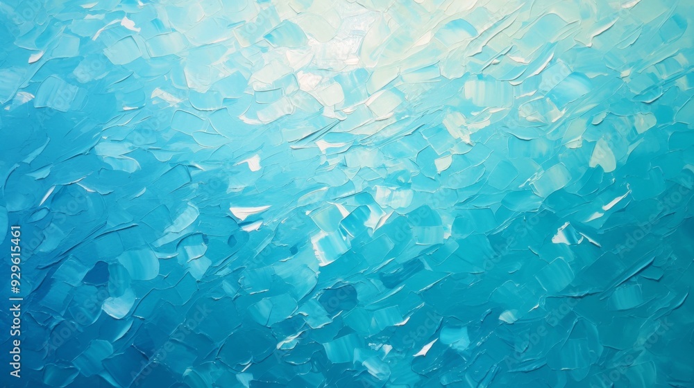 Abstract Blue Sea Background with Oil Paint and Turquoise Texture, Summer Art on Canvas Abstract Blue Sea Background with Oil Paint and Turquoise Texture, Summer Art on Canvas