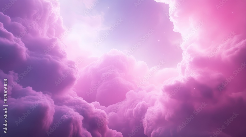 A pink and purple sky with clouds A pink and purple sky with clouds
