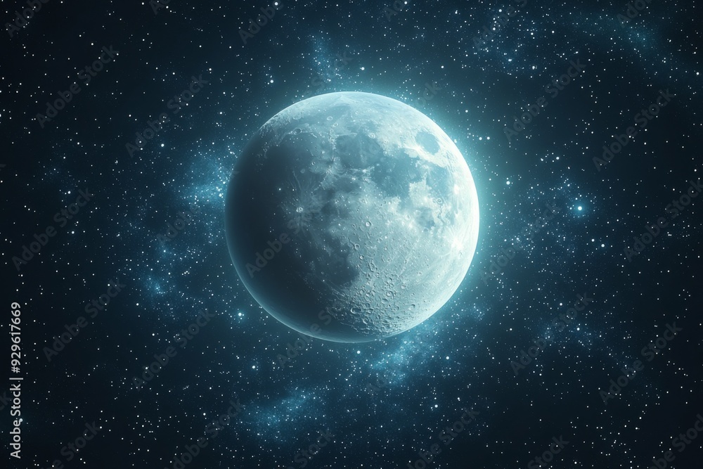 Space cosmic illustration with planets scene created with Generative AI Space cosmic illustration with planets scene created with Generative AI