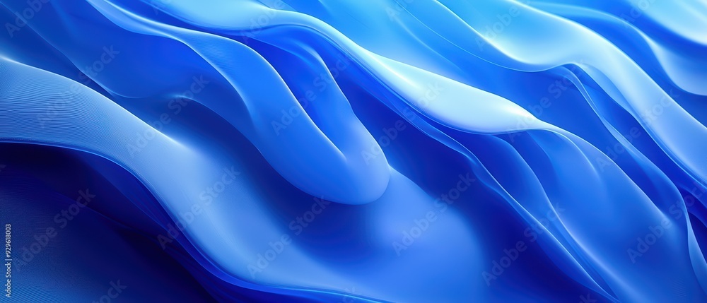 Obraz premium Beautiful 3d abstract blue desktop wallpaper for ratio 21:9