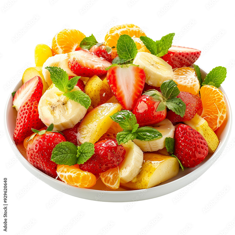 fruit salad in a bowl isolated on white.
fruit salad in a bowl isolated on white.