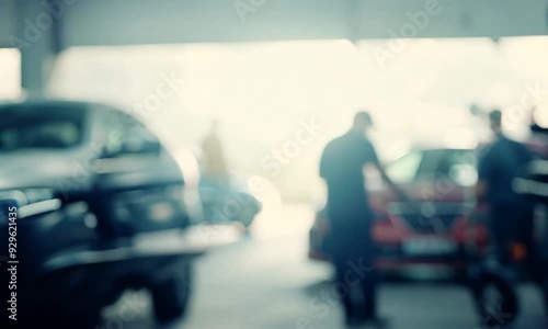 Wallpaper Mural Auto Repair Hall in Motion Blur Torontodigital.ca