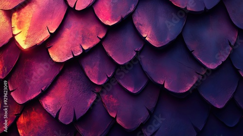 Close-up of Purple and Red Scale Texture photo