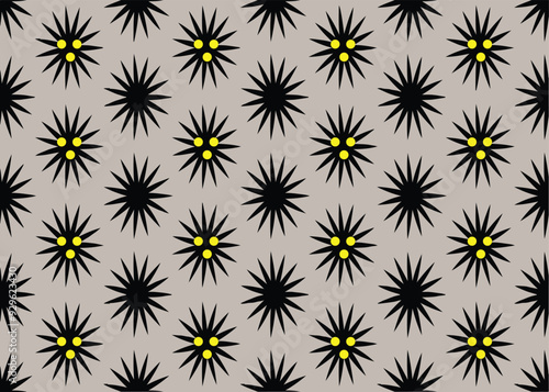 seamless pattern of abstract flowers on a light background