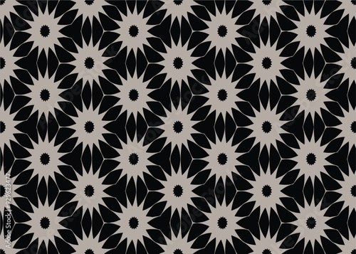 black and white geometric seamless pattern with an abstract background