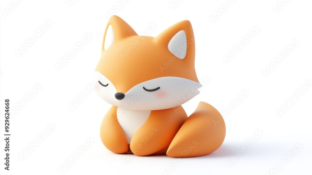 Cute 3D Fox Render Cute 3D Fox Render