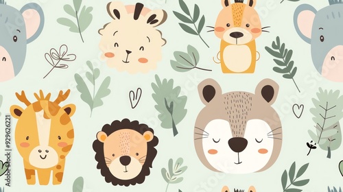 cute animal themed patterns for baby,