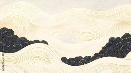 Luxury Japanese style wavy pattern