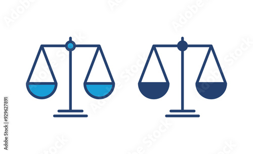 Scales icon vector. Law scale icon. Scales vector icon. Justice