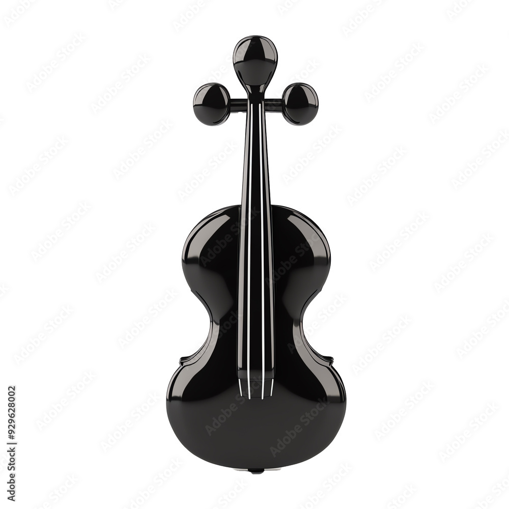 Fototapeta premium cartoon of A violin held by a musician. on transparent background