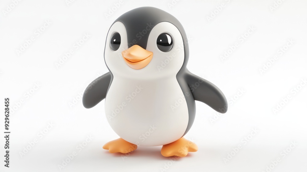 Fototapeta premium Cute Cartoon Penguin