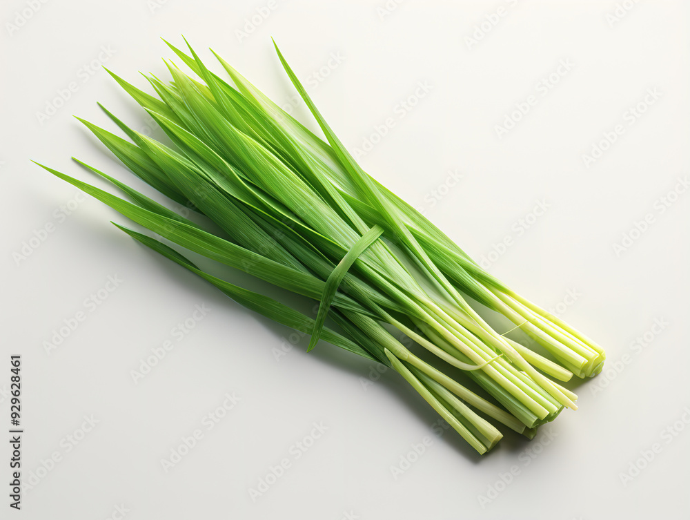 Unbelievable Wholesome Cluster Green Chives a Culinary Delight Isolated on White Background Unbelievable Wholesome Cluster Green Chives a Culinary Delight Isolated on White Background