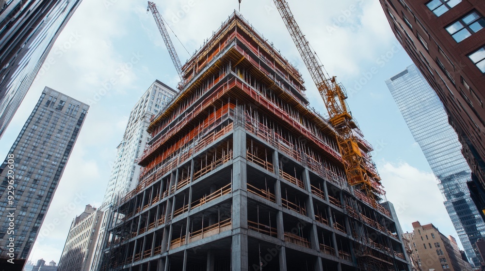 Fototapeta premium Construction Site in a City.