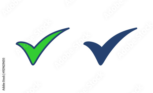 Check mark icon vector. Check mark icon. Tick mark symbol vector