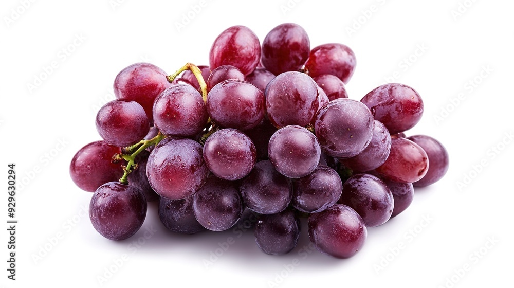A bunch of fresh, juicy grapes, showcasing their vibrant color and plump texture. The image highlights the grapes' natural beauty and appeal, perfect for depicting the fruit's freshness A bunch of fresh, juicy grapes, showcasing their vibrant color and plump texture. The image highlights the grapes' natural beauty and appeal, perfect for depicting the fruit's freshness