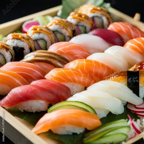 sushi on a plate