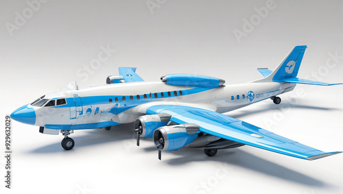 a model  of the light blue air plan 