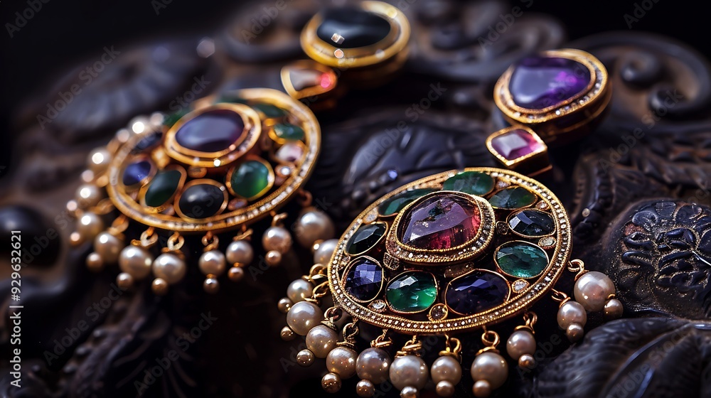 A beautiful pair of beautiful earrings constructed with beautiful stones A beautiful pair of beautiful earrings constructed with beautiful stones