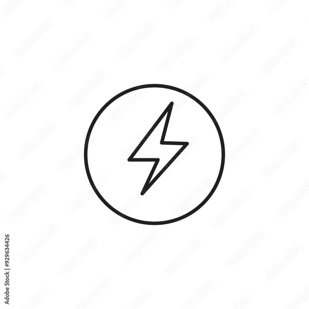 electric sign icon, Lightning icon trendy style illustration for web and app on white background..eps electric sign icon, Lightning icon trendy style illustration for web and app on white background..eps