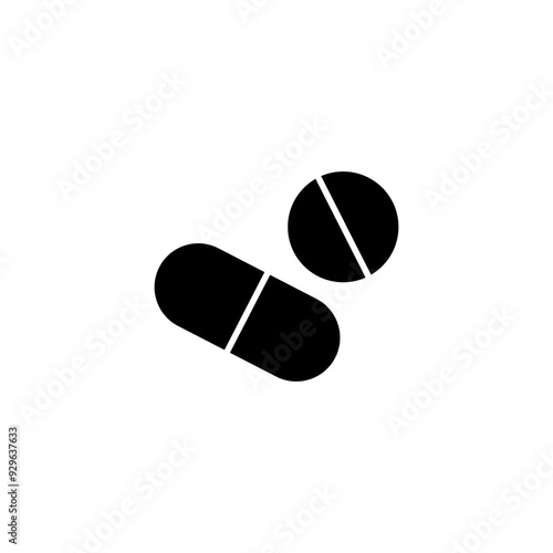 Pills icon vector illustration. capsule icon.Drug sign trendy style illustration for web and app on white background..eps