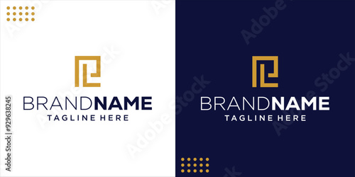 Creative PL Square Logo, Design Inspiration, Illustration, Vector